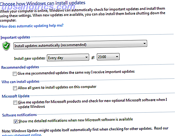 Wie und warum Sie dieses Sicherheitspatch installieren müssen Windows Update-Einstellungen