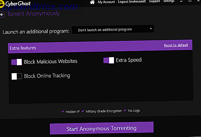 CyberGhosts Torrent-Optionen anonym