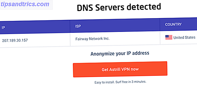 Astrill DNS-testresultater, når de er tilsluttet VPN