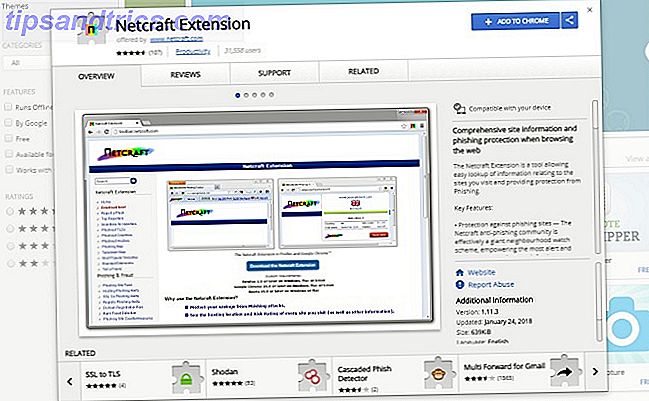 extensiones de seguridad de Chrome - extensión de netcraft