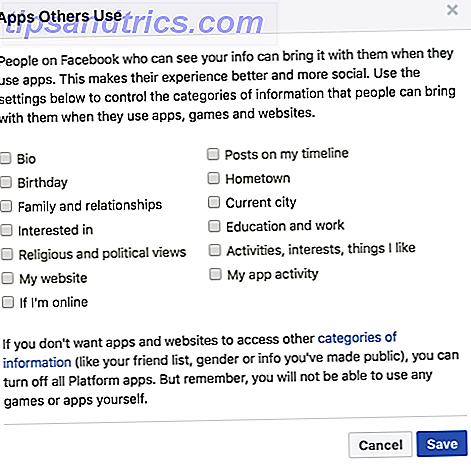 Facebook Confidentialité: Comment limiter vos données partagées avec des tiers FB Apps Autres Utilisation 2