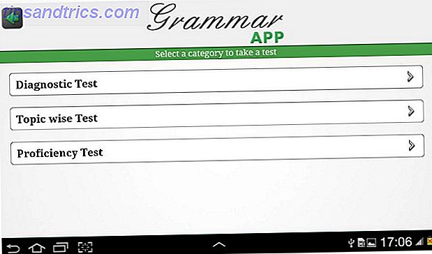Screenshot der Grammatik-App