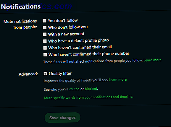 Quelles sont les options de notification de Twitter