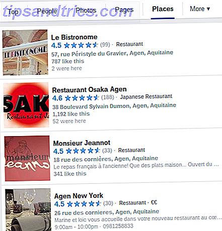 Facebook Restaurant Suche
