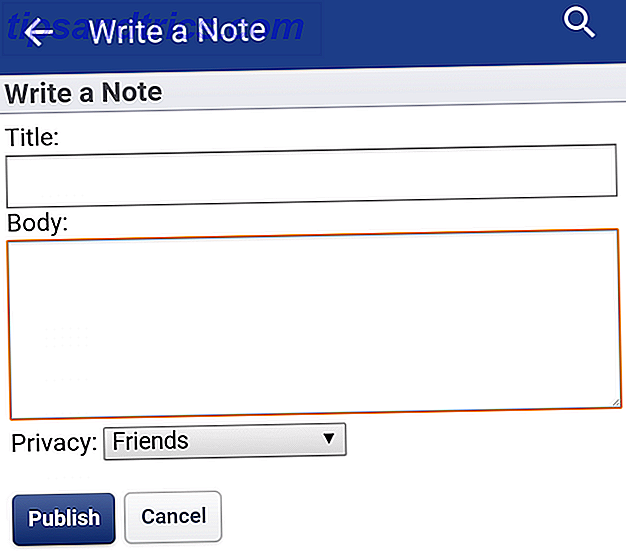 Facebook-Notes-mobile-editor de texto