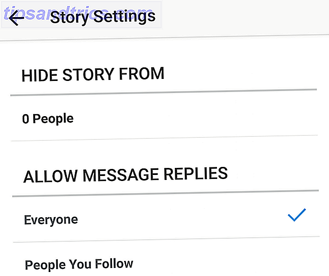 Configurações das histórias do Instagram