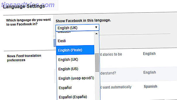 idiomas de Facebook