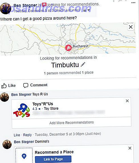 Facebook versteckte Empfehlungen