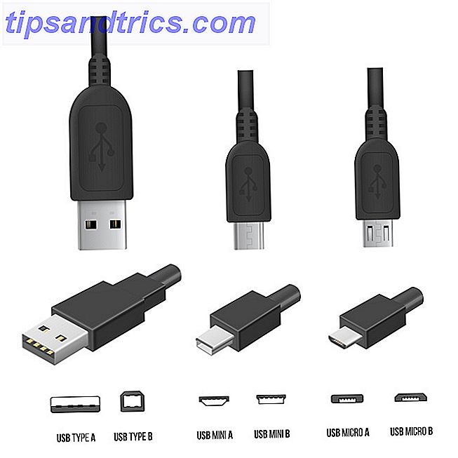 Varios tipos de conexión USB