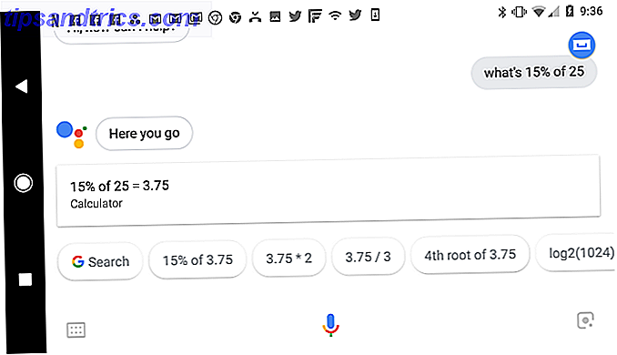 Calculadora de dicas do Google Assistente