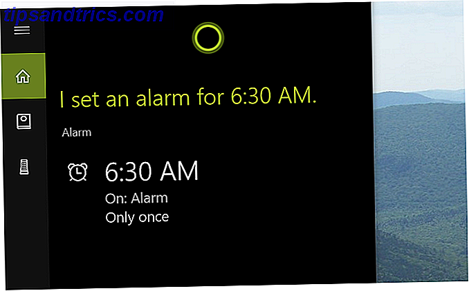Alarme do conjunto de secretária Cortana