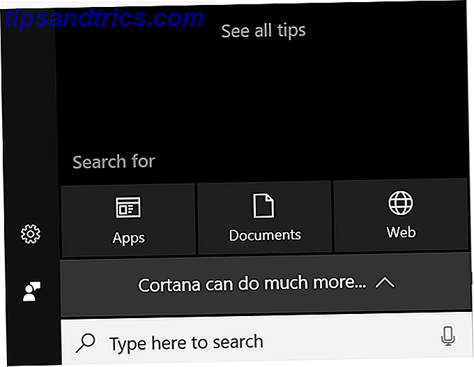 Cortana på PC Hovedskærm