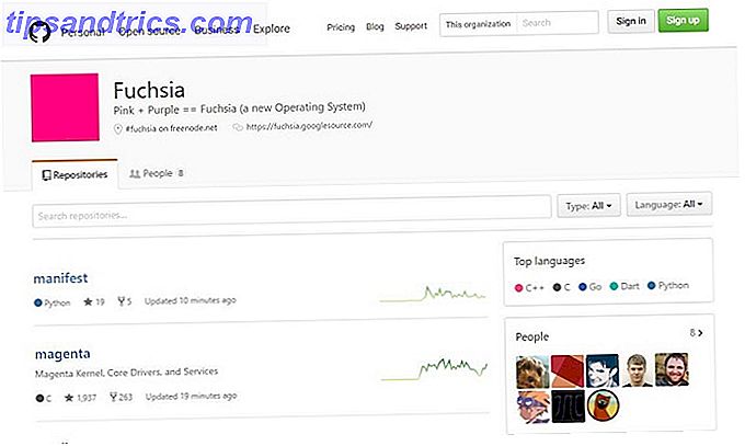 Googles mest interessante: Apps, projekter og tjenester, du skal vide om Fuchsia Git-skærmbillede