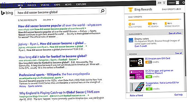 Die Prämisse von Bing Rewards ist, dass Sie Credits für die Suche mit Bing verdienen können.