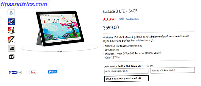 Precio de Surface 3 en Microsoft Store