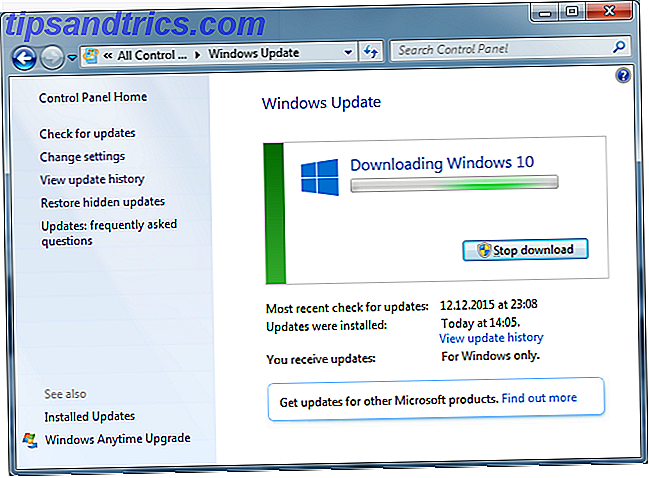 Actualice a Windows 10 en Windows 7 Descargar