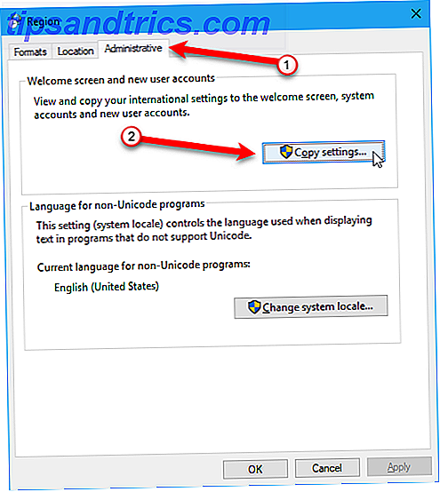 Sådan ændres systemsprog i Windows 10