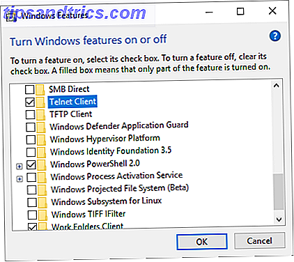 Cómo habilitar Telnet Client en Windows