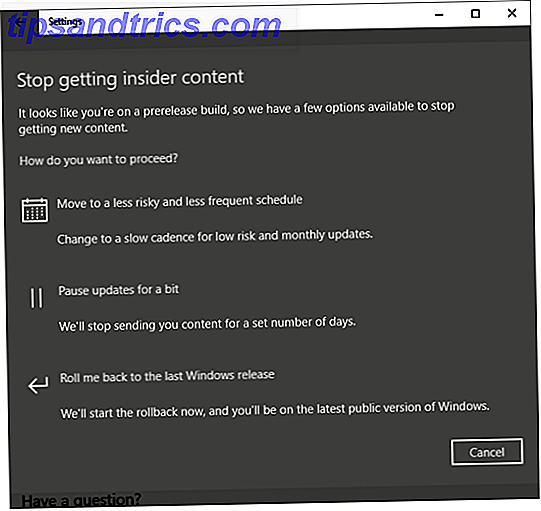 Como obter a atualização do Windows 10 Creators Agora Windows 10 Stop Insider Preview Build 531x500