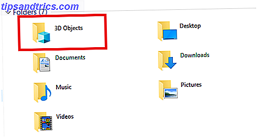 Wenn Sie kürzlich auf das brandneue Windows 10 Fall Creators Update aktualisiert haben, haben Sie wahrscheinlich einen neuen Ordner in This PC bemerkt.  Es heißt 3D-Objekte.