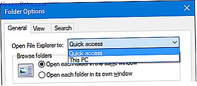 Opzioni della cartella generale di Windows 10 File Explorer