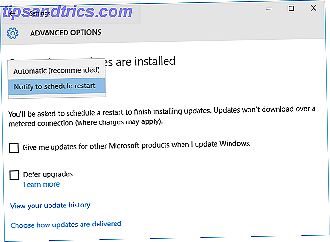 Windows-opdateringsindstillinger