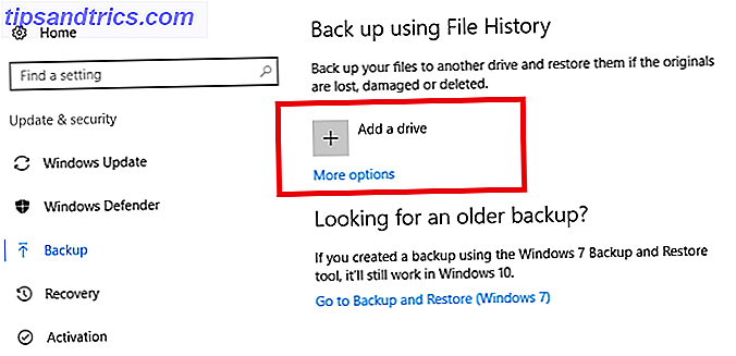 backup nativo do Windows 10