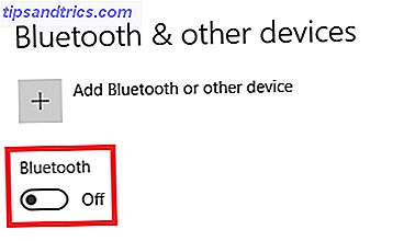 Windows 10 menu des paramètres Bluetooth