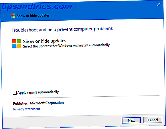 Windows 10 Vis eller skjul opdateringer