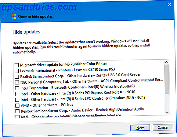 Windows 10 Verbergen der Update-Liste