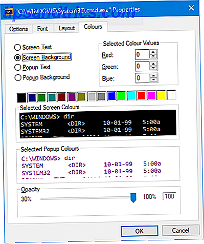 personalizar los colores del indicador de comando