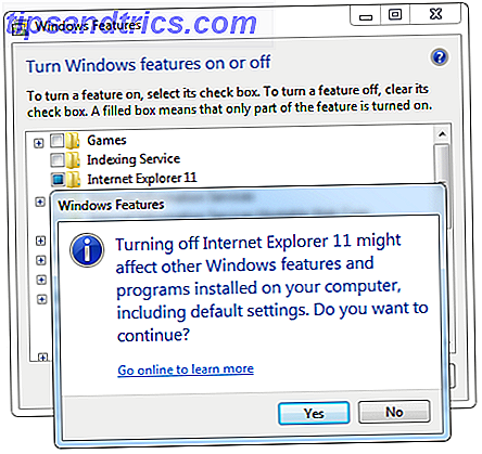 Schakel Internet Explorer uit