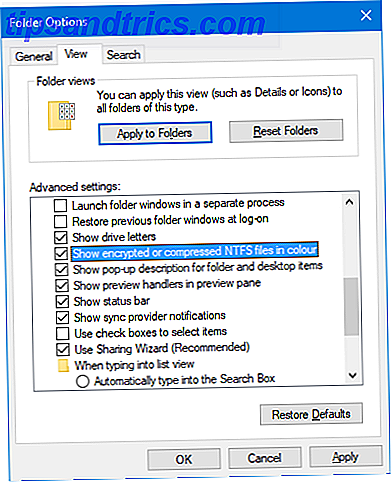 Windows 10 couleur de fichier compressé chiffré
