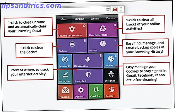 Click & Clean: Erweitern Sie Ihren Browser über die Standardeinstellungen für Datenschutz und Sicherheit hinaus CC Drop-down mit Label-Screenshot über den Web Store