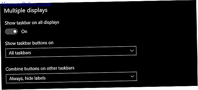 pantallas múltiples de la barra de tareas de Windows 10