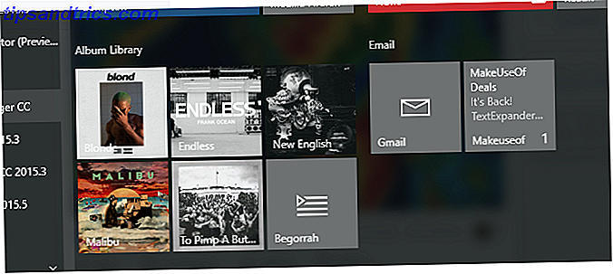 Windows 10 Μουσική Groove στο μενού "Έναρξη"