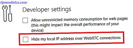 paramètres de bord Microsoft - WebRTC