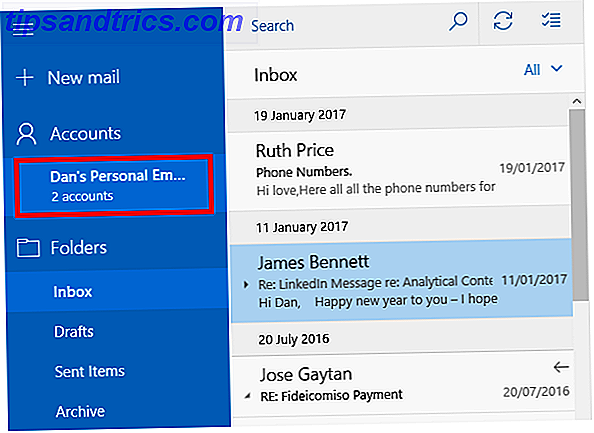 7 Superior Windows 10 Mail-funktioner, du sandsynligvis ikke vidste om Windows Mail-linket Indbakke komplet