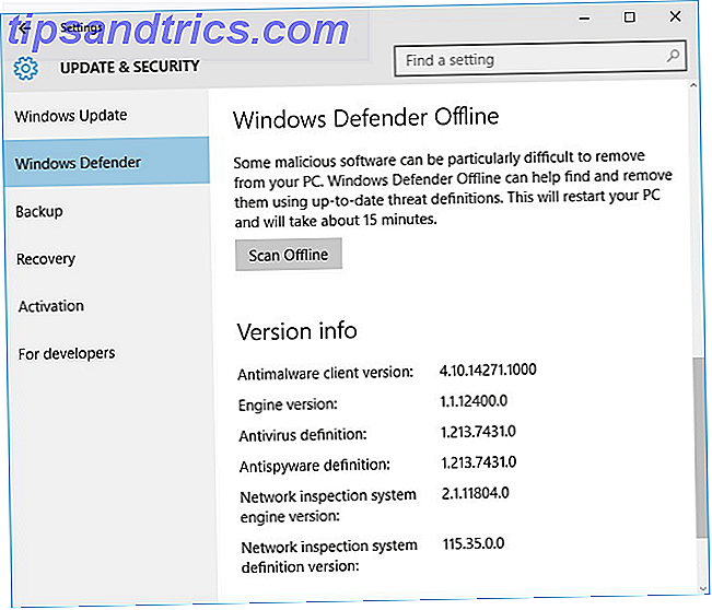 Windows-försvararen offline-översikt