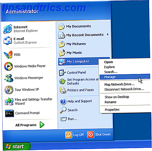 Windows XP Administrer computer