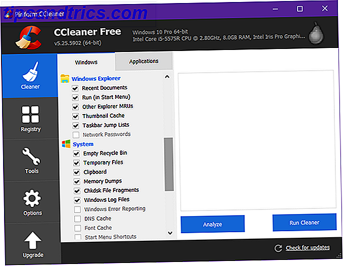 Windows-vedlikeholds verktøy CCleaner