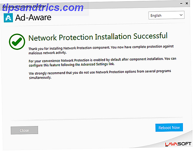 16 Sicurezza di Ad-Aware Pro - Installazione della protezione di rete - riuscita