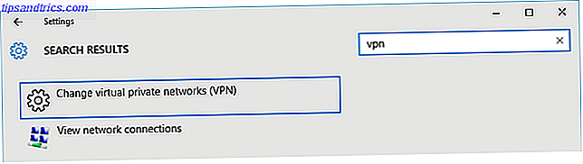 Painel de configurações de VPN do Windows 10