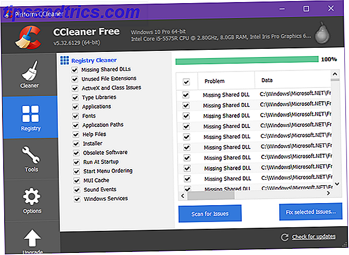 Top 5 Freeware-Registry-Reiniger, die PC-Leistung Windows Registry Cleaner CCleaner verbessern