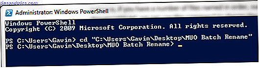 PowerShell usa el comando cd
