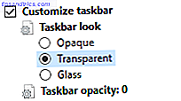 Taskleiste transparent