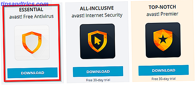 Avast - Opzioni di download - Gratuito