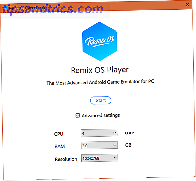 Remix OS Player First Run Konfigurasjon