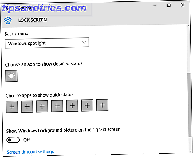 configurações de tela de bloqueio do Windows 10
