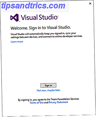 Microsoft udgiver Visual Studio 2013 for at downloade visualstudiosignin